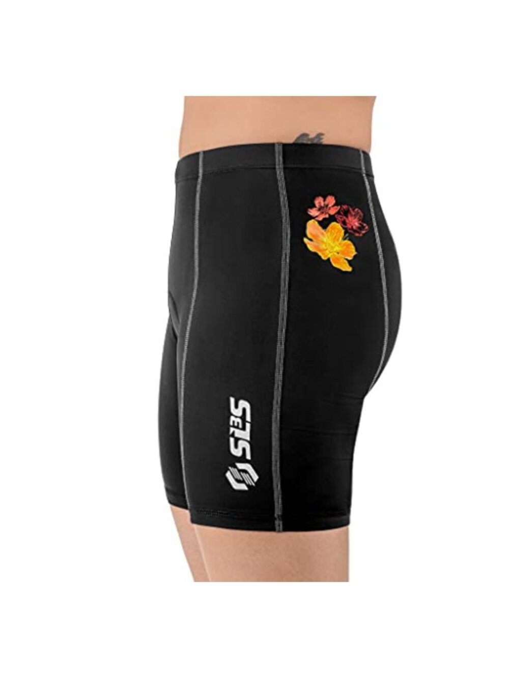 SLS3 Women's Triathlon Shorts Padded Slim Fit Nylon Lycra Athletic Compression